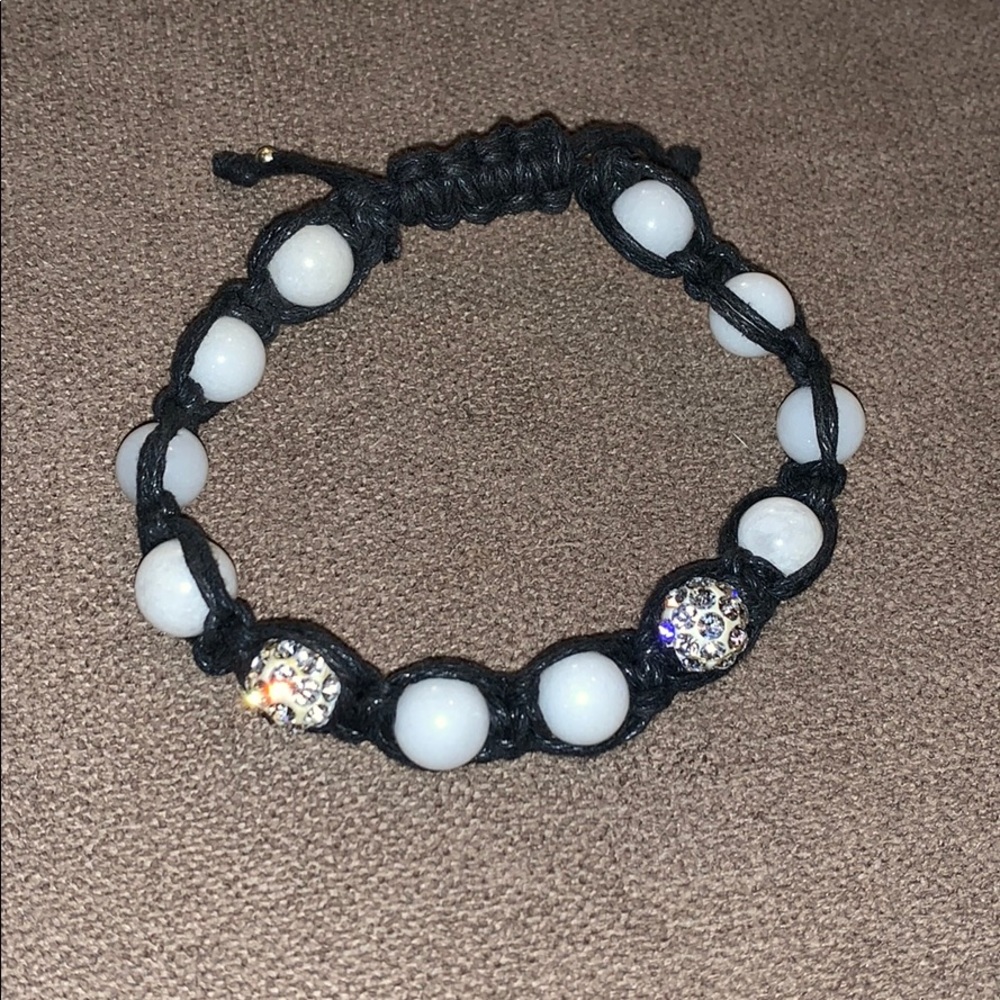 White beaded bracelet